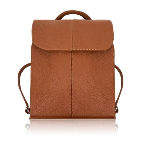 Plecaczek damski skórzany koniakowy mały plecak miejski Abruzzo ABR-42-CG