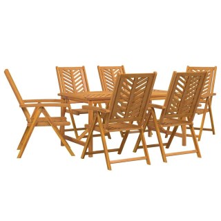 Zestaw do jadalni w ogrodzie 7 pcs Brązowy 150 x 90 x 74 cm Lumarko!