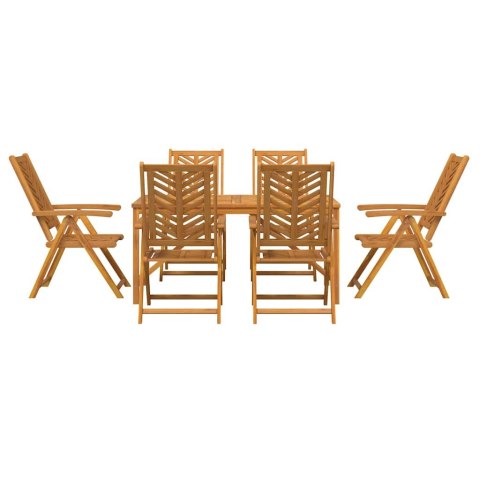 Zestaw do jadalni w ogrodzie 7 pcs Brązowy 150 x 90 x 74 cm Lumarko!
