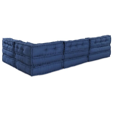 Poduszka 4 pcs Niebieski 70 x 70 x 54 cm Poliester Lumarko!