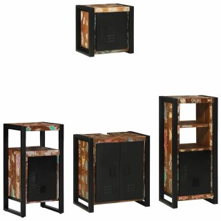Zestaw mebli łazienkowych z półką 4 pcs Lite odzyskane drewno Lumarko!