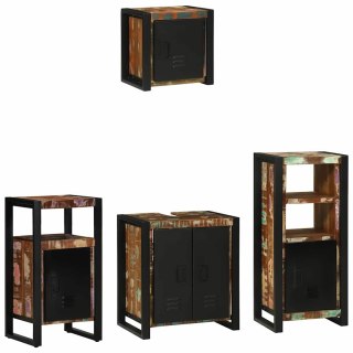 Zestaw mebli łazienkowych z półką 4 pcs Lite odzyskane drewno Lumarko!