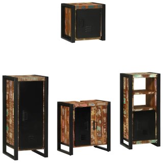 Zestaw mebli łazienkowych z półką 4 pcs Lite odzyskane drewno Lumarko!