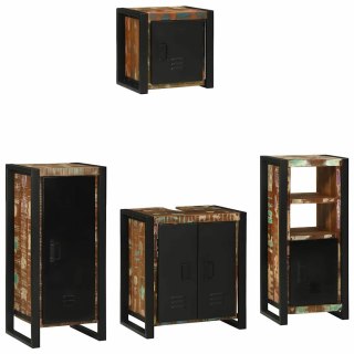 Zestaw mebli łazienkowych z półką 4 pcs Lite odzyskane drewno Lumarko!