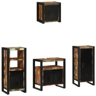 Zestaw mebli łazienkowych z półką 4 pcs Lite odzyskane drewno Lumarko!