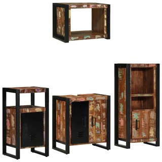 Zestaw mebli łazienkowych z półką 4 pcs Lite odzyskane drewno Lumarko!
