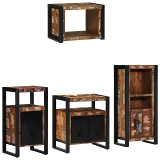 Zestaw mebli łazienkowych z półką 4 pcs Lite odzyskane drewno Lumarko!