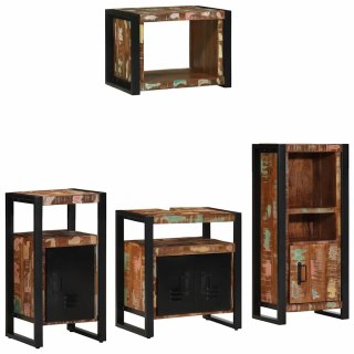 Zestaw mebli łazienkowych z półką 4 pcs Lite odzyskane drewno Lumarko!