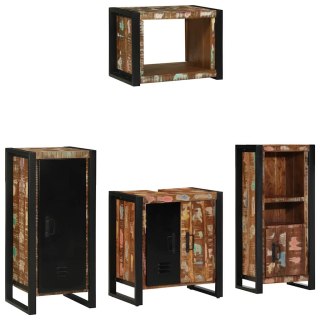 Zestaw mebli łazienkowych z półką 4 pcs Lite odzyskane drewno Lumarko!