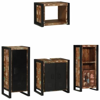 Zestaw mebli łazienkowych z półką 4 pcs Lite odzyskane drewno Lumarko!