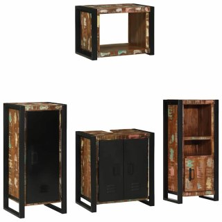 Zestaw mebli łazienkowych z półką 4 pcs Lite odzyskane drewno Lumarko!