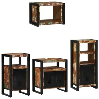 Zestaw mebli łazienkowych z półką 4 pcs Lite odzyskane drewno Lumarko!