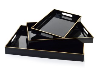 Komplet 3 Tac Dekoracyjnych 40x30x4cm/35x25x3,5cm/30x20x3,5cm
