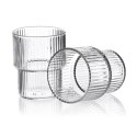 ELLA STRIPES Komplet 4 szklanek 320ml ze szkła borokrzemowego 8x7x9,7cm