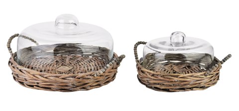 Taca Ze Szklaną Pokrywą 23x23x15cm