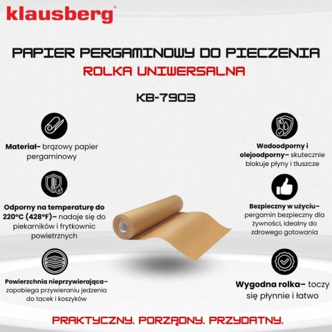 Papier Pergamin Do Pieczenia 20m Klausberg Kb-7903