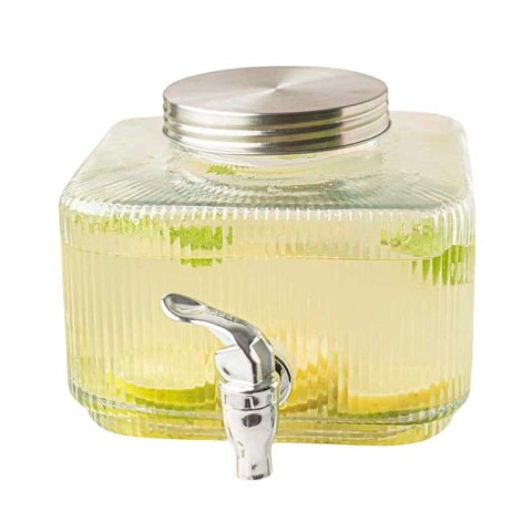 Słój Szklany 3l Do Napojów Z Kranikiem Płaski Do Lodówki