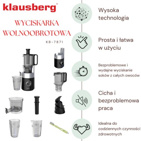 Sokowirówka Wyciskarka Wolnoobrotowa Pionowa Klausberg Kb-7871