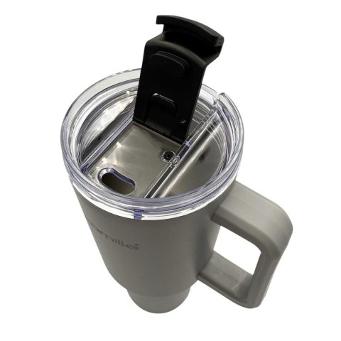 Stalowy Kubek Termiczny Termos 1200ml Z Rączką I Słomką Km-2173