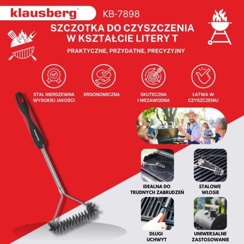 Szczotka Stalowa Do Czyszczenia Rusztu Grilla Klausberg Kb-7898