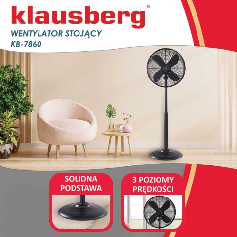 Wentylator Wiatrak Podłogowy Klausberg Kb-7860