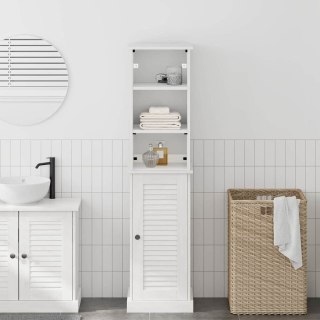 Zestaw mebli łazienkowych z półką 2 pcs Brązowy i biały Lumarko!