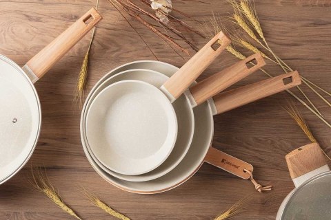 Zestaw 3 Patelni Marmurkowych Bergner Bg-34741 Naturally