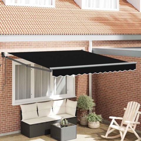 Czarna automatyczna zwijana markiza 300x250 cm Lumarko!