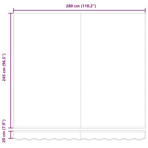 Kolorowy Daszek na Taras 300 x 250 cm Lumarko!