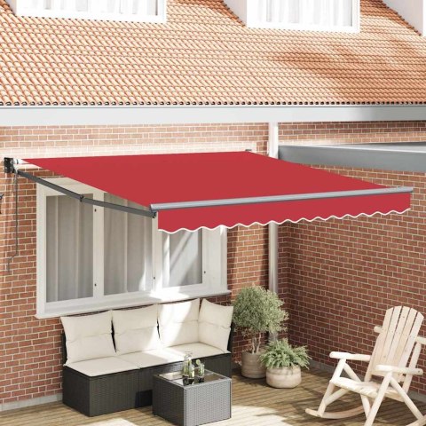 Automatyczne składane zadaszenie czerwone 300 x 250 cm Lumarko!