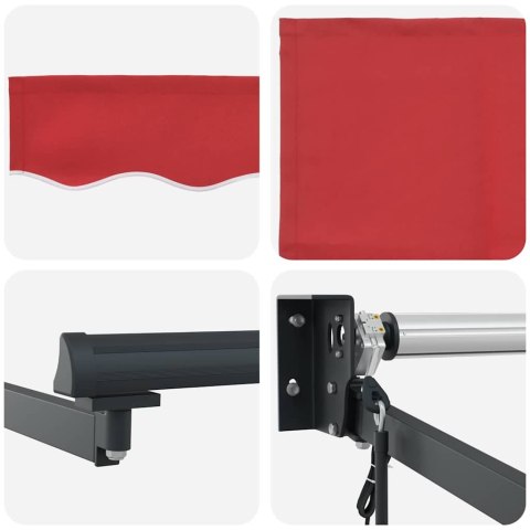Automatyczne składane zadaszenie czerwone 300 x 250 cm Lumarko!