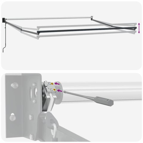 Automatyczna chowana markiza vidaXL Czarna 350x250 cm Lumarko!