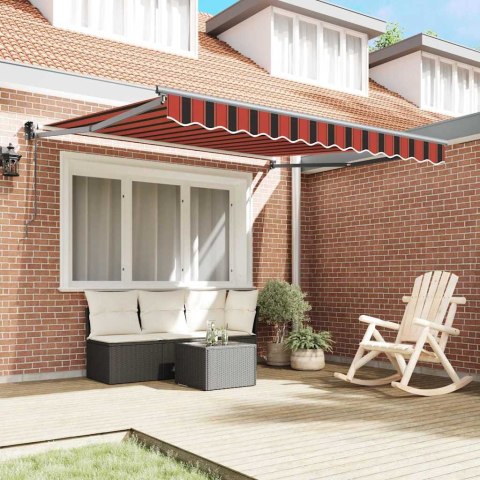 Automatyczna Markiza Rozsuwana Pomarańczowa i Brązowa 350 x 250 cm Lumarko!