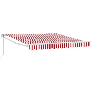 Automatyczna chowana markiza Czerwona i Biała Pasy 350x250 cm Lumarko!