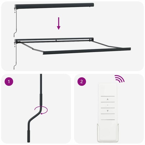 Markiza zwijana Czerwono-biały 350 x 250 cm Tkanina, metal Lumarko!
