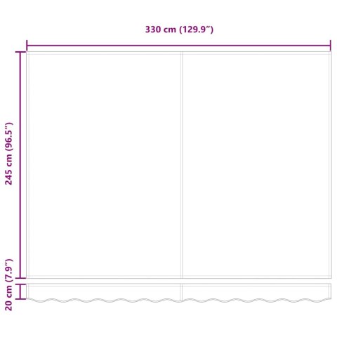 Markiza zwijana Czerwono-biały 350 x 250 cm Tkanina, metal Lumarko!