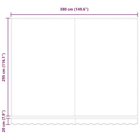 Automatyczna Markiza Zwijana Wielokolorowa Pasy 400x300 cm Lumarko!