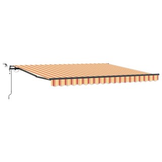 Automatyczna markiza chowana z LED żółta i pomarańczowa 400x300 cm Lumarko!