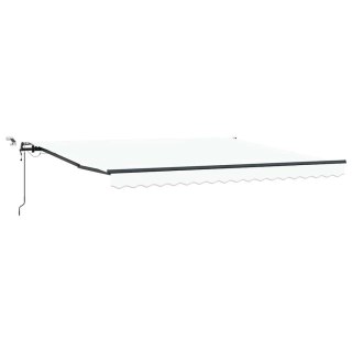 Automatyczna chowana markiza z LED Biała 400x300 cm Lumarko!