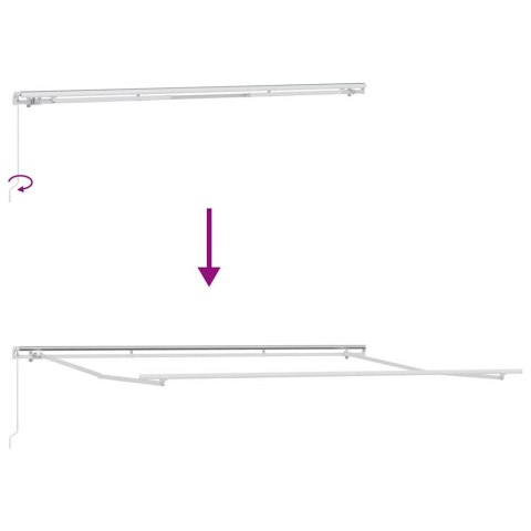 Manualna Markiza Rozkładana Pomarańczowa i Brązowa 500x300 cm Lumarko!