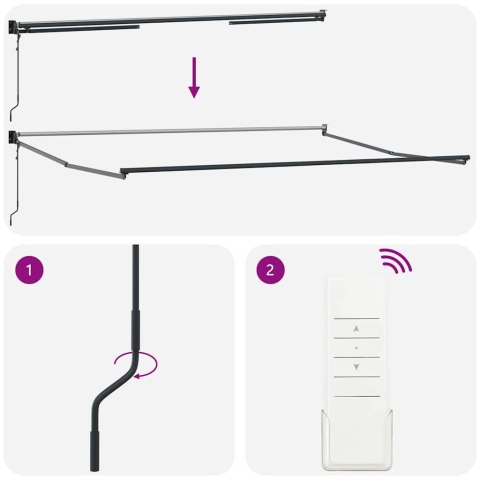 Automatyczna Markiza W Wielokolorowe Paski 500x300 cm Lumarko!