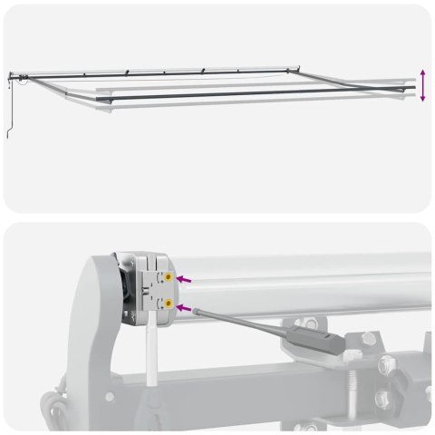 Automatyczna Chowana Markiza z LED-ami Żółta i Pomarańczowa 600x300 cm Lumarko!