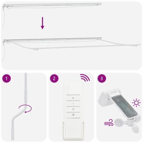 Auto Markiza z LEDami Czerwona 600 x 300 cm Lumarko!