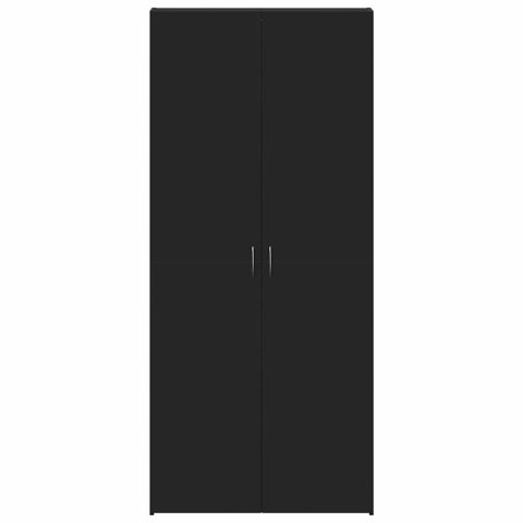 Szafka na buty Czarna 80x35,5x180 cm z materiału drewnopochodnego Lumarko!