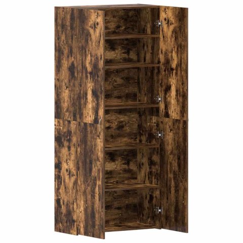 Szafka na buty w dębowym dymie 80x35,5x180 cm z drewna inżynieryjnego Lumarko!