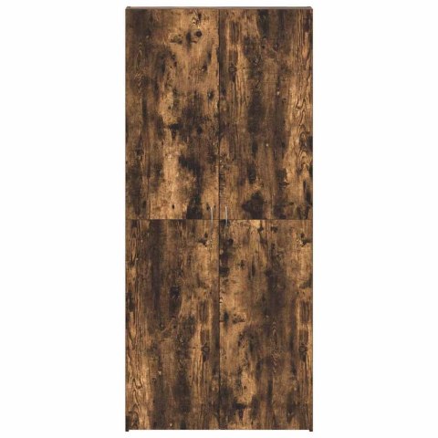 Szafka na buty w dębowym dymie 80x35,5x180 cm z drewna inżynieryjnego Lumarko!