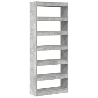 Szafka na książki/Dzielnik pokoju szary beton 80x30x198 cm Lumarko!