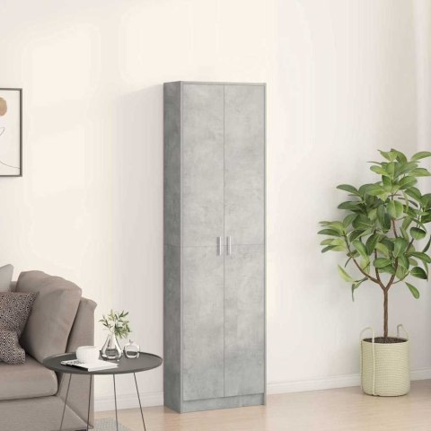 Szafa Betonowa Szara 55x25x189 cm z Drewna inżynieryjnego Lumarko!