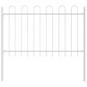 Biały Płot Ogrodowy z Górnym Łukiem - 15,3m x 1m stalowy Lumarko!