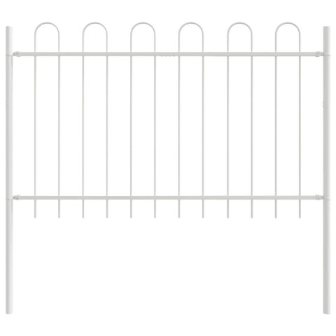 Biały Płot Ogrodowy z Górnym Łukiem - 15,3m x 1m stalowy Lumarko!